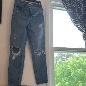 JustFab Women's Skinny Jeans - Distressed Blue